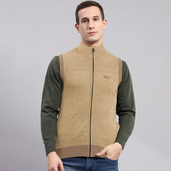 Quilted Zipper Fleece Body Warmer Sleeveless Jacket