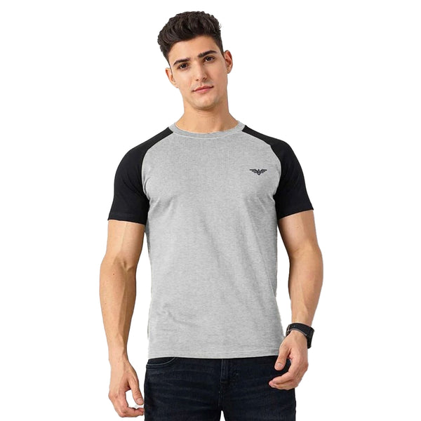 Eternity Premium Men's Raglan Sleeve Tee Shirt (Grey & Black)